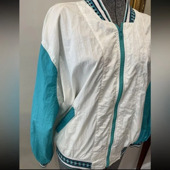 London Town/London fog 1980s ladies parachute jacket‎ windbreaker size medium - Picture 5 of 15